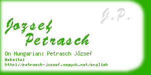 jozsef petrasch business card